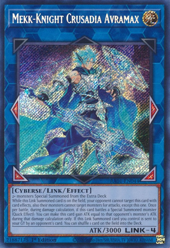 Mekk-Knight Crusady Avramax [RA01-EN044] Secret Rare 