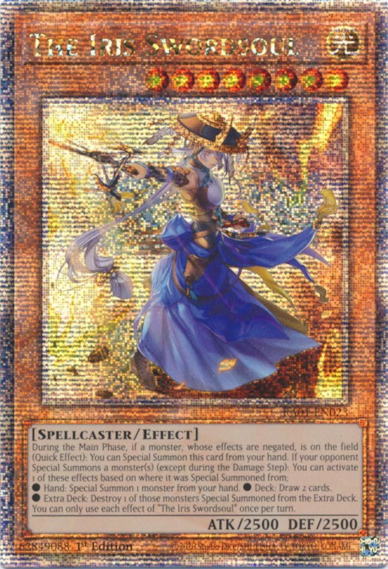 The Iris Swordsoul [RA01-EN023] Quarter Century Secret Rare 