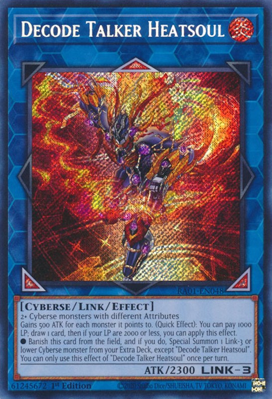 Decode Talker Heatsoul [RA01-EN048] Secret Rare 