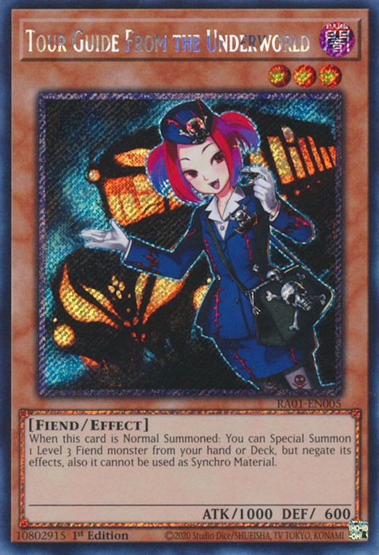 Tour Guide From the Underworld [RA01-EN005] Platinum Secret Rare 
