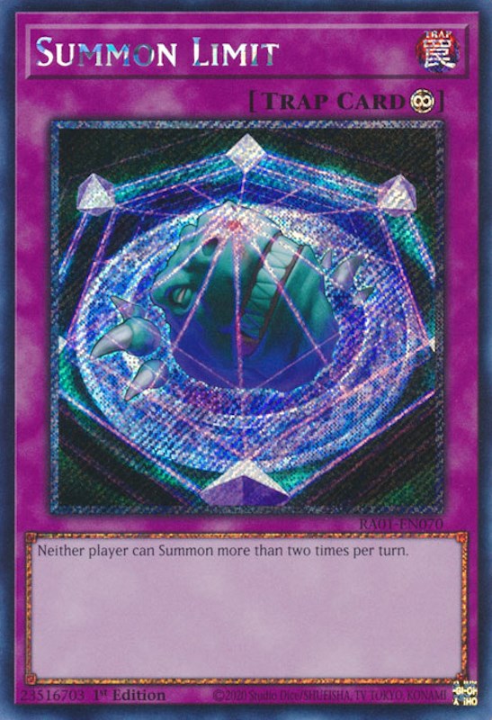 Summon Limit [RA01-EN070] Platinum Secret Rare 