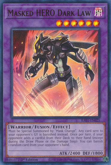 Masked HERO Dark Law [RA01-EN025] Ultra Rare 