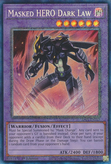 Masked HERO Dark Law [RA01-EN025] Prismatic Collector's Rare 
