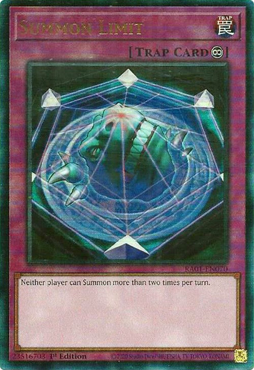 Summon Limit [RA01-EN070] Prismatic Ultimate Rare 