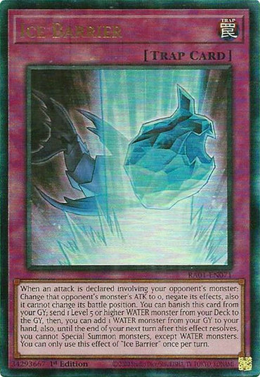 Ice Barrier [RA01-EN071] Prismatic Ultimate Rare 