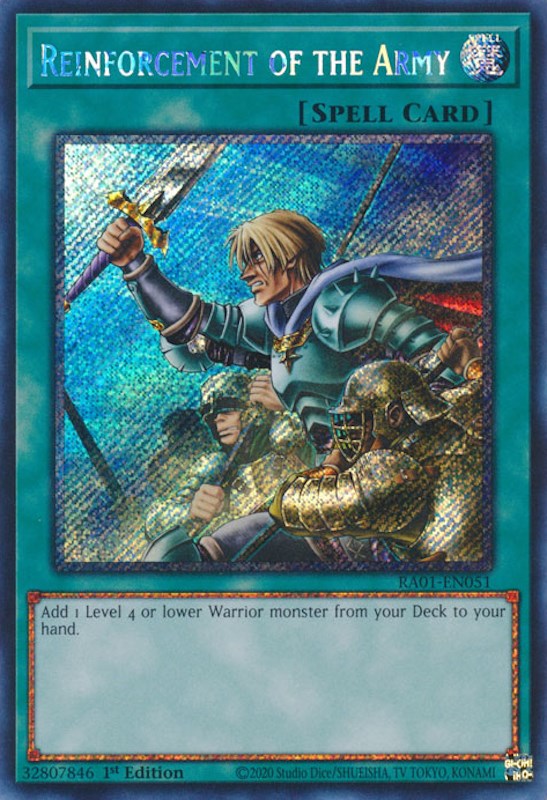 Reinforcement of the Army [RA01-EN051] Platinum Secret Rare 