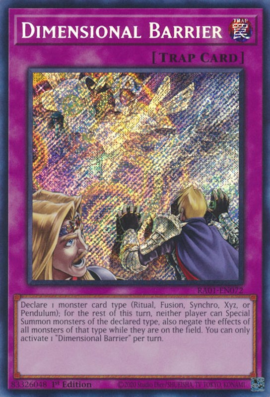 Dimensional Barrier [RA01-EN072] Secret Rare 