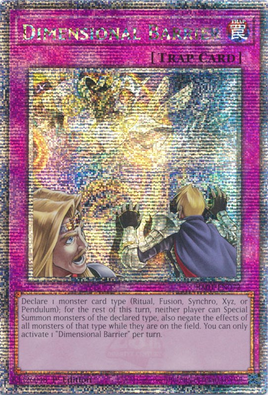 Dimensional Barrier [RA01-EN072] Quarter Century Secret Rare 