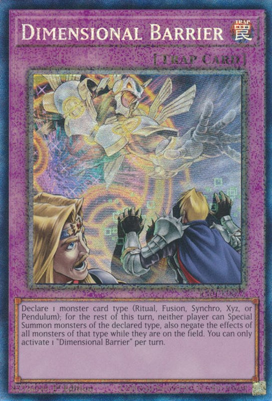 Dimensional Barrier [RA01-EN072] Prismatic Collector's Rare 