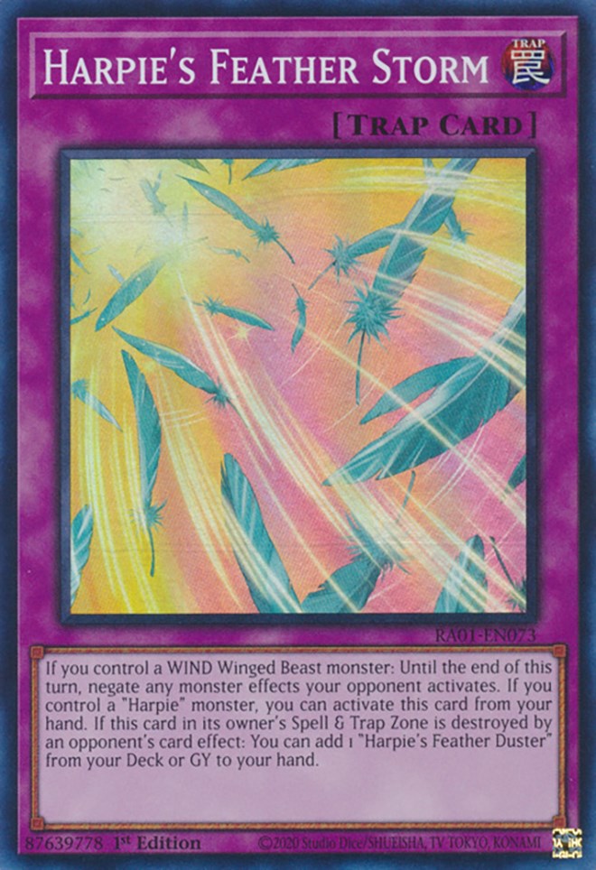 Harpie's Feather Storm [RA01-EN073] Super Rare 