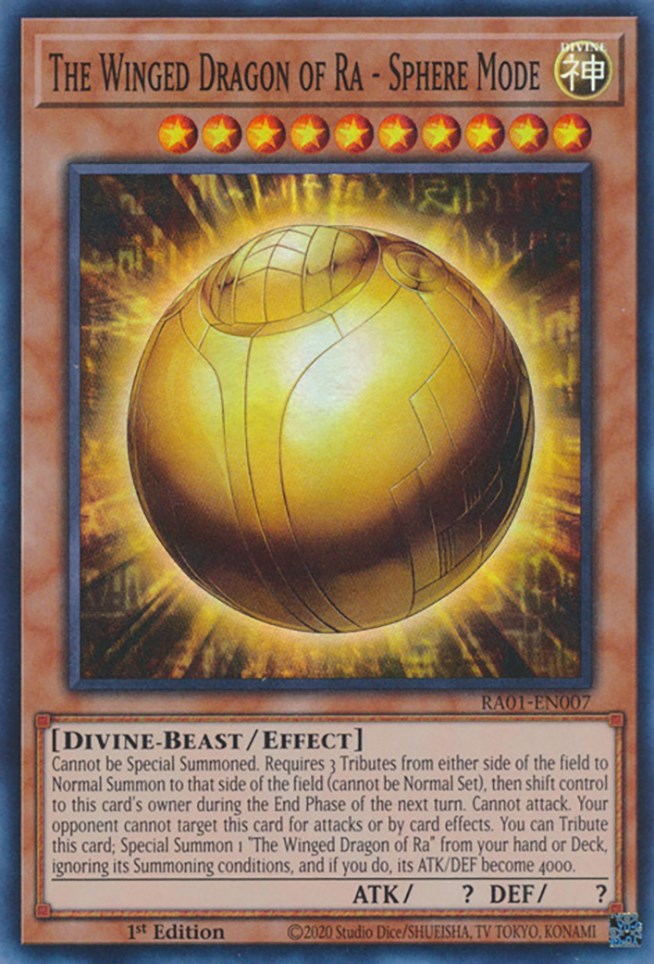 The Winged Dragon of Ra - Sphere Mode [RA01-EN007] Super Rare 