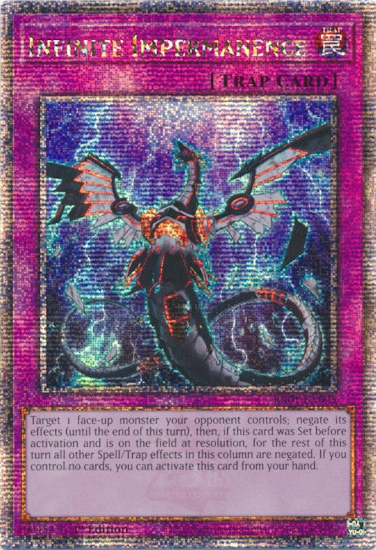 Infinite Impermanence [RA01-EN075] Quarter Century Secret Rare 