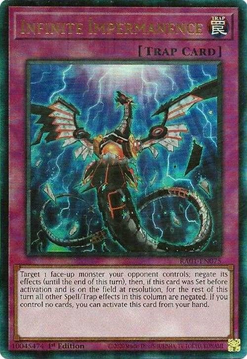 Infinite Impermanence [RA01-EN075] Prismatic Ultimate Rare 