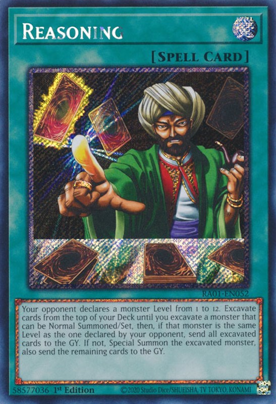 Reasoning [RA01-EN052] Platinum Secret Rare 