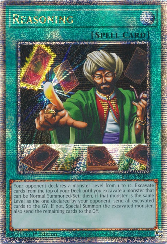 Reasoning [RA01-EN052] Quarter Century Secret Rare 