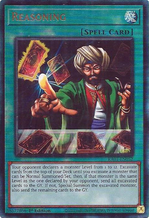 Reasoning [RA01-EN052] Prismatic Ultimate Rare 