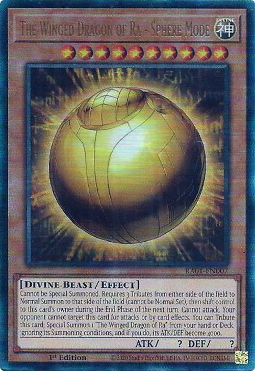 The Winged Dragon of Ra - Sphere Mode [RA01-EN007] Prismatic Ultimate Rare 