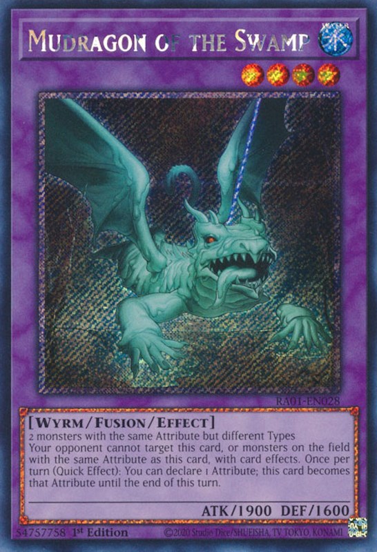 Mudragon of the Swamp [RA01-EN028] Platinum Secret Rare 