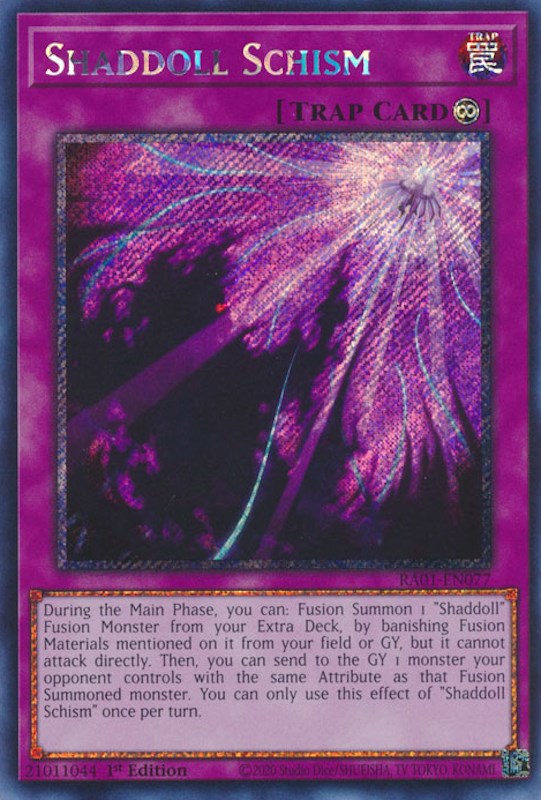 Shaddoll Schism [RA01-EN077] Platinum Secret Rare 