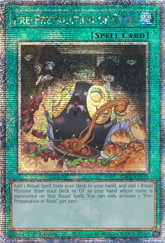 Pre-Preparation of Rites [RA01-EN055] Quarter Century Secret Rare 