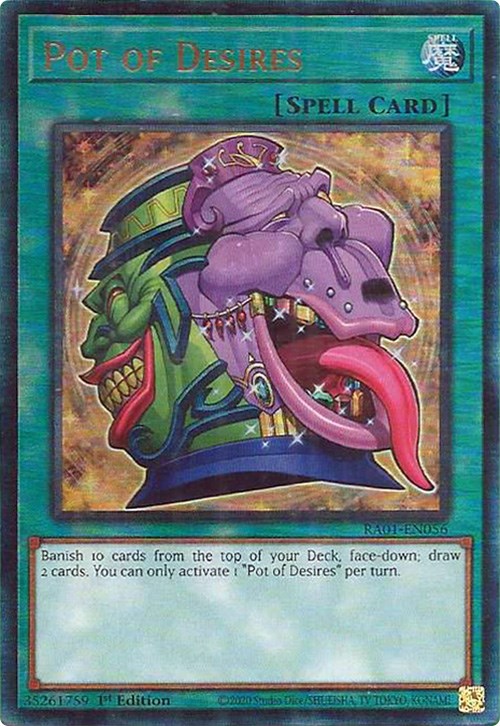 Pot of Desires [RA01-EN056] Prismatic Ultimate Rare 