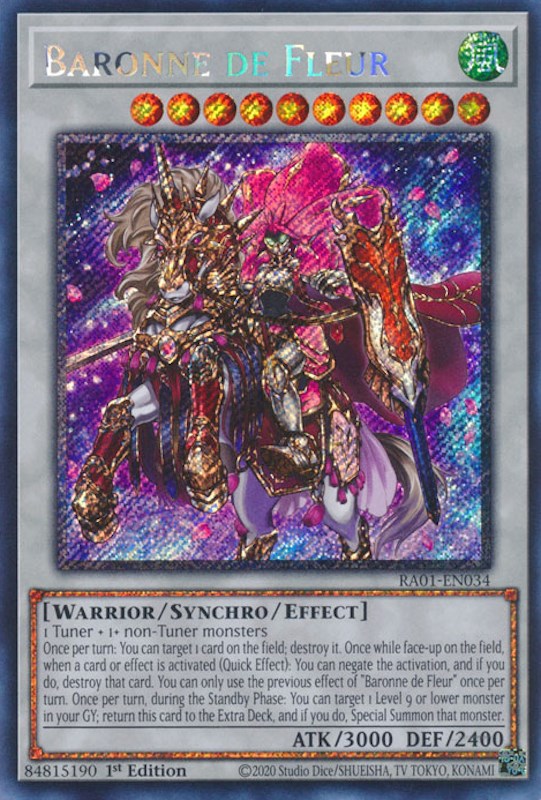 Baronne de Fleur [RA01-EN034] Platinum Secret Rare 