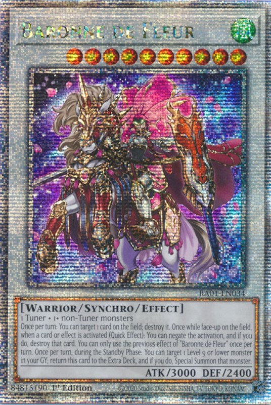 Baronne de Fleur [RA01-EN034] Quarter Century Secret Rare 