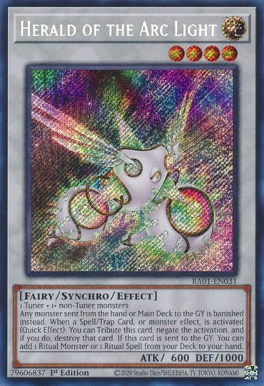 Herald of the Arc Light [RA01-EN031] Secret Rare 