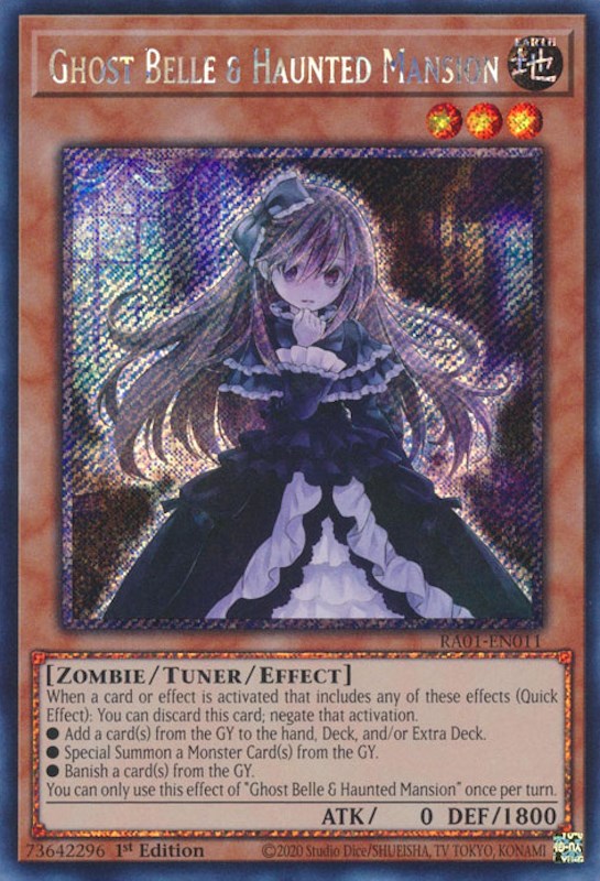 Ghost Belle &amp; Haunted Mansion [RA01-EN011] Platinum Secret Rare 