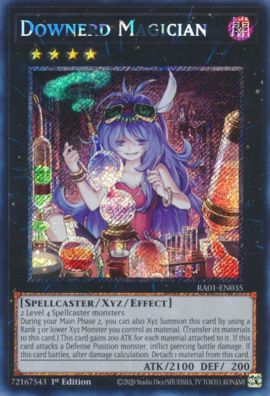 Downerd Magician [RA01-EN035] Platinum Secret Rare 