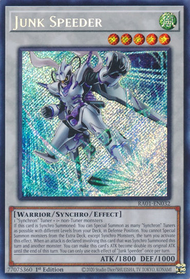 Junk Speeder [RA01-EN032] Secret Rare 