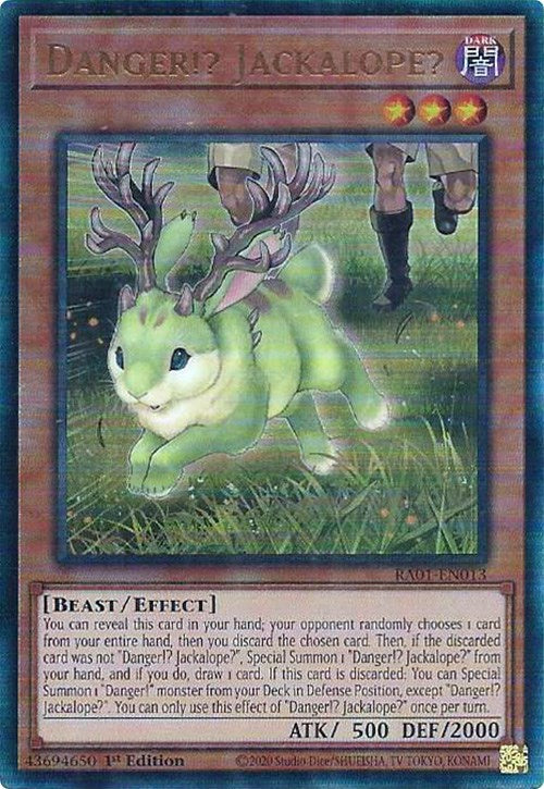 Danger!? Jackalope? [RA01-EN013] Prismatic Ultimate Rare 
