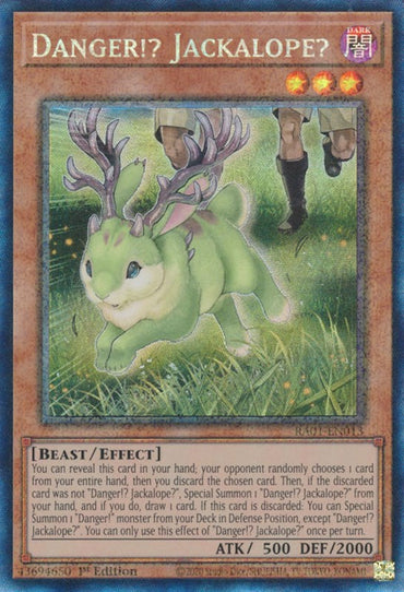 Danger!? Jackalope? [RA01-EN013] Prismatic Collector's Rare 