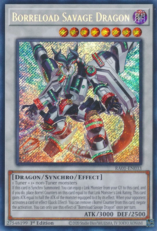 Borreload Savage Dragon [RA01-EN033] Secret Rare 