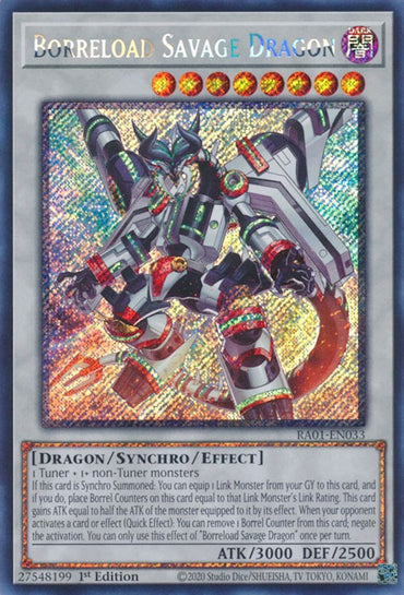 Borreload Savage Dragon [RA01-EN033] Platinum Secret Rare 
