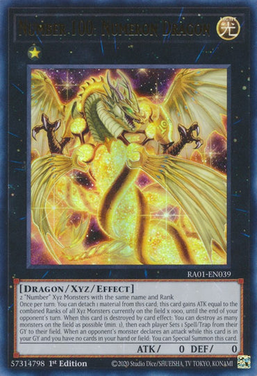 Number 100: Numeron Dragon [RA01-EN039] Ultra Rare 