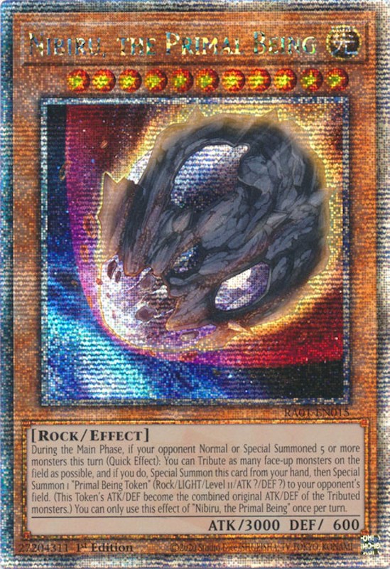 Nibiru, the Primal Being [RA01-EN015] Quarter Century Secret Rare 
