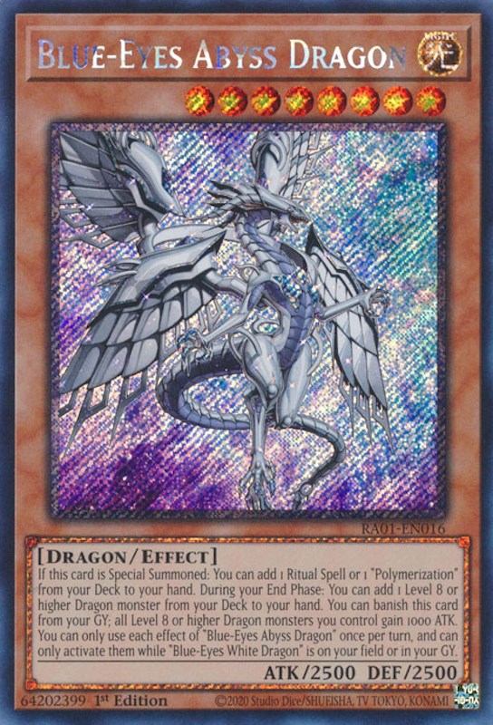 Blue-Eyes Abyss Dragon [RA01-EN016] Platinum Secret Rare 