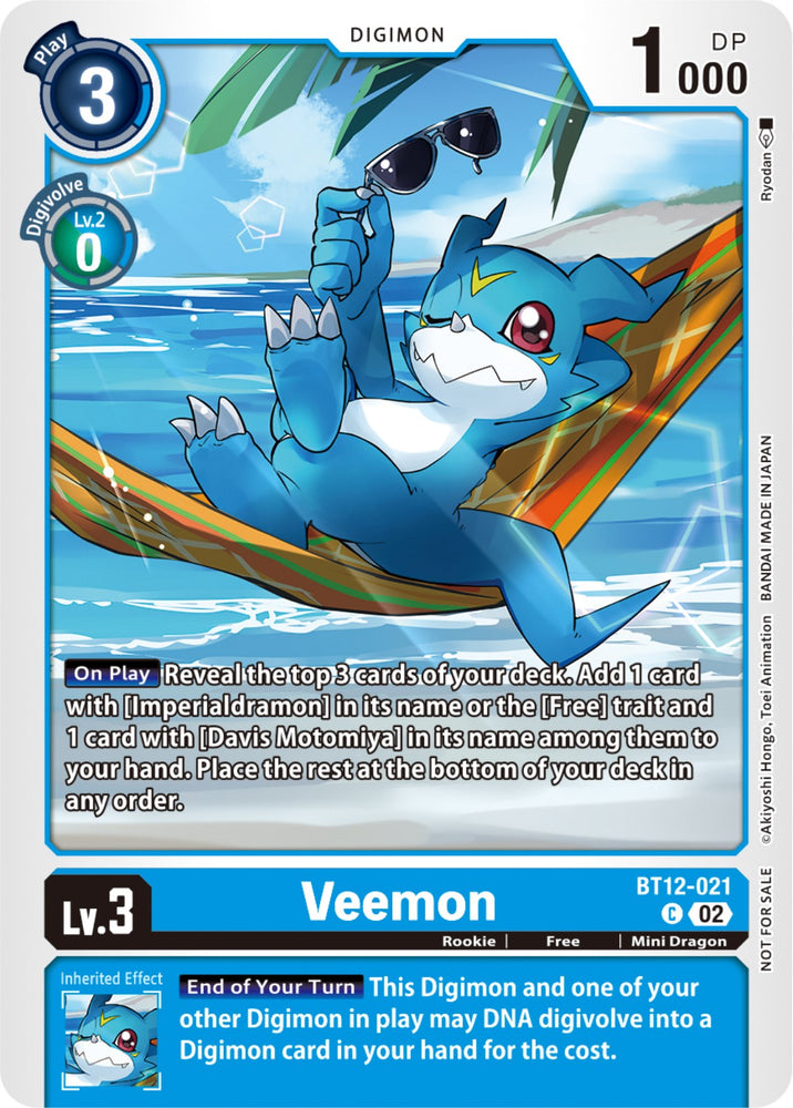 Veemon [BT12-021] (NYCC 2023 Demo Deck) [Across Time] 