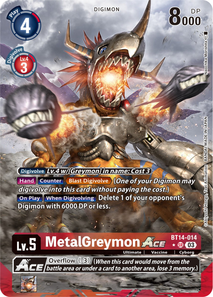 MetalGreymon Ace [Bt14-014] (Alternate Art [Blast Ace] 