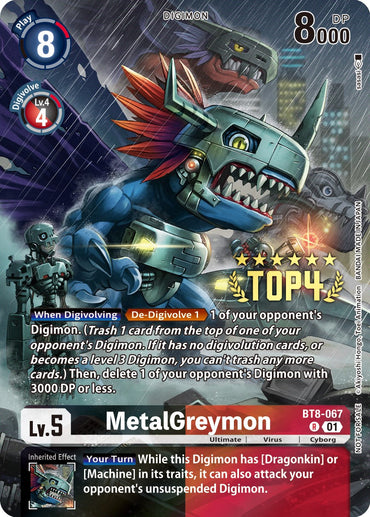 MetalGreymon [BT8-067] (Digimon 3-On-3 November 2023 Top 4) [New Awakening] 