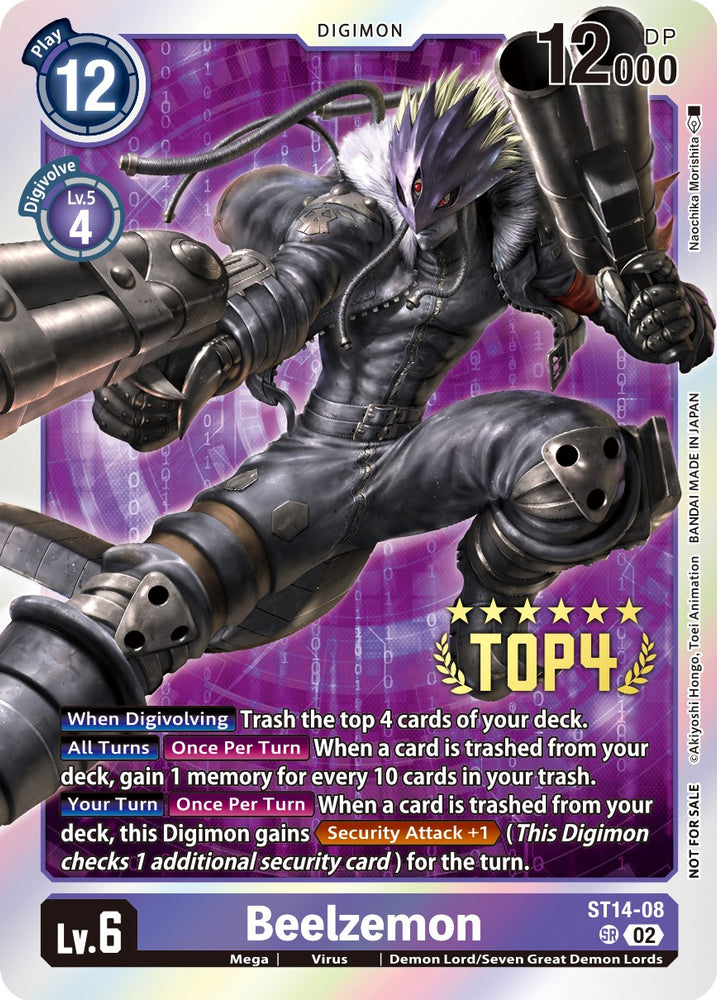 Beelzemon [ST14-08] (Digimon 3-On-3 November 2023 Top 4) [Starter Deck: Beelzemon Advanced Deck Set] 