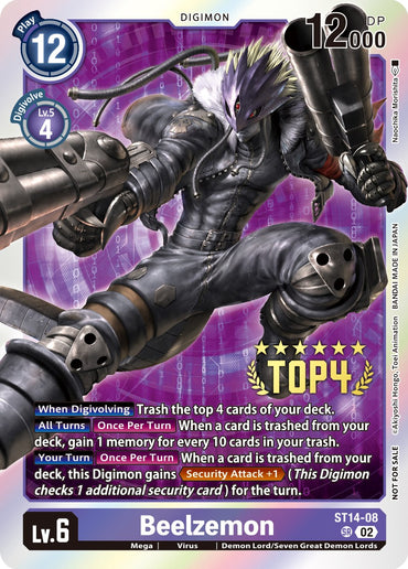 Beelzemon [ST14-08] (Digimon 3-On-3 November 2023 Top 4) [Starter Deck: Beelzemon Advanced Deck Set] 