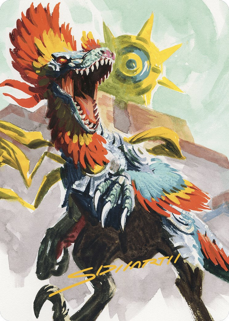 Pantlaza, Sun-Favored Art Card (Gold-Stamped Signature) [The Lost Caverns of Ixalan Art Series] 