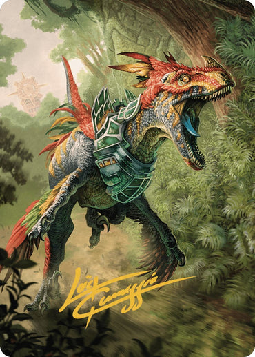 Dinosaur Token Art Card (Gold-Stamped Signature) [The Lost Caverns of Ixalan Art Series] 