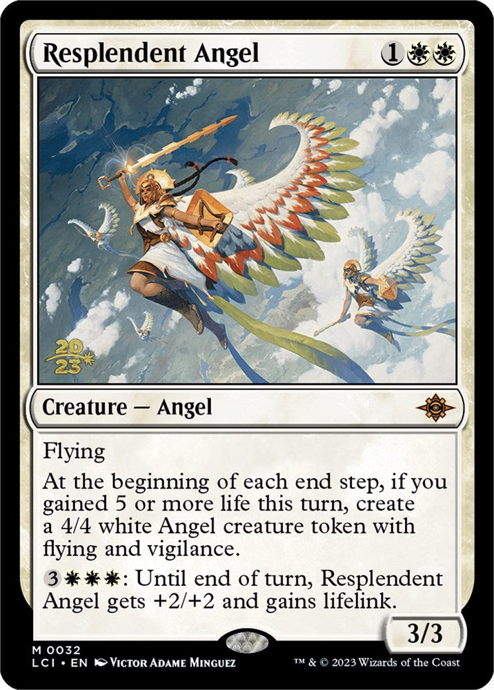 Resplendent Angel (LCI) [The Lost Caverns of Ixalan Prerelease Cards] 