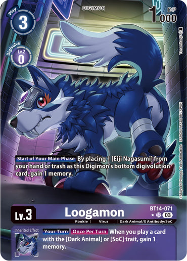Loogamon [BT14-071] (Alternate Art) [Blast Ace] 