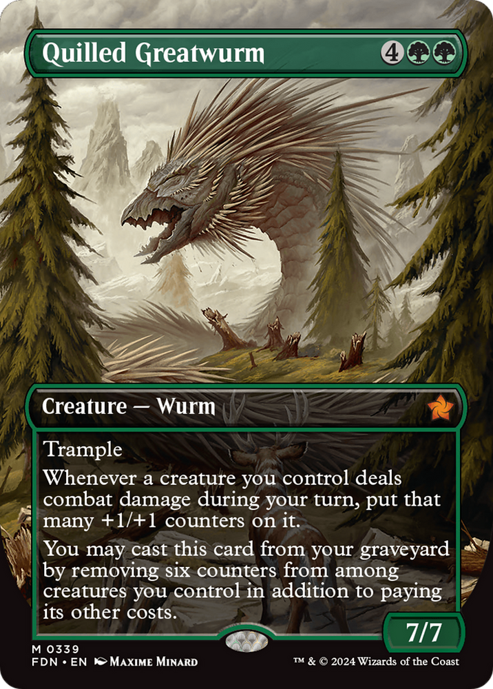 Quilled Greatwurm (Borderless) [Foundations] 