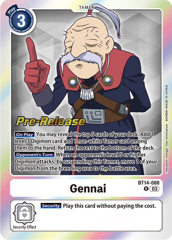 Gennai [BT14-088] [Blast Ace Pre-Release Cards] 