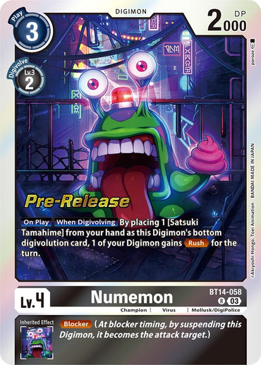 Numemon [BT14-058] [Blast Ace Pre-Release Cards] 